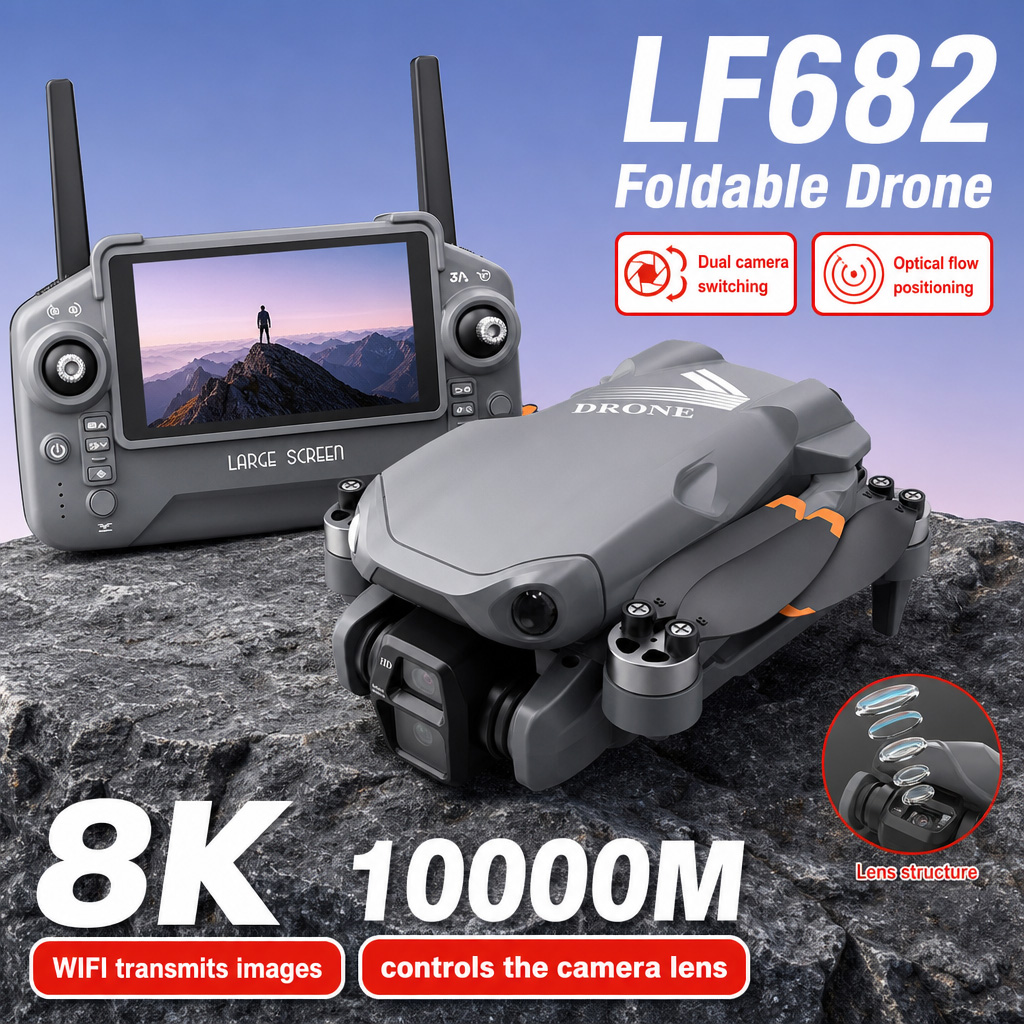 Aerial Photo LF682 Drone 8K HD - đánh giá và giá Drone Gimbal Case