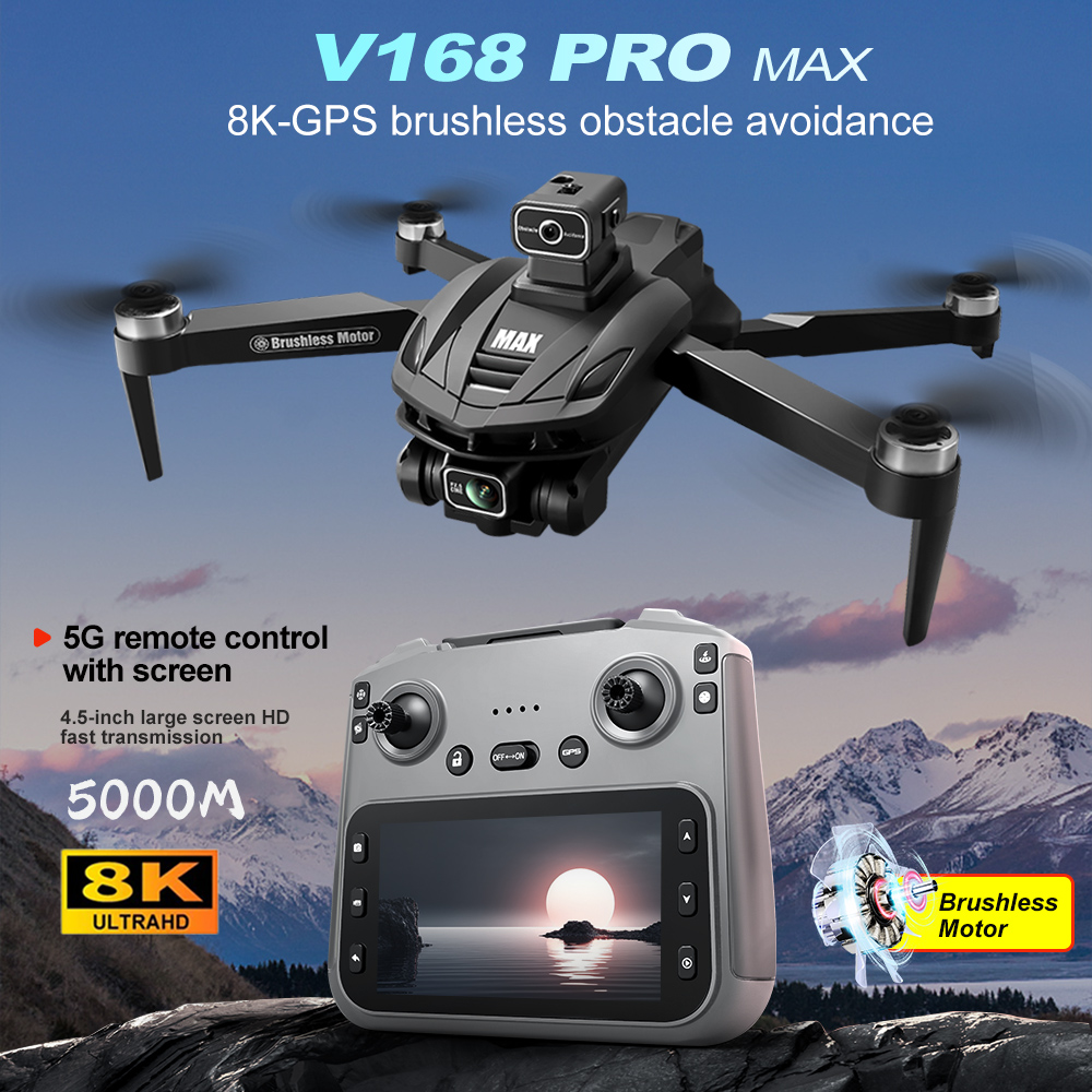V168 PRO Max GPS Drone 8K Prof - đánh giá và giá Drone Gimbal Brushless