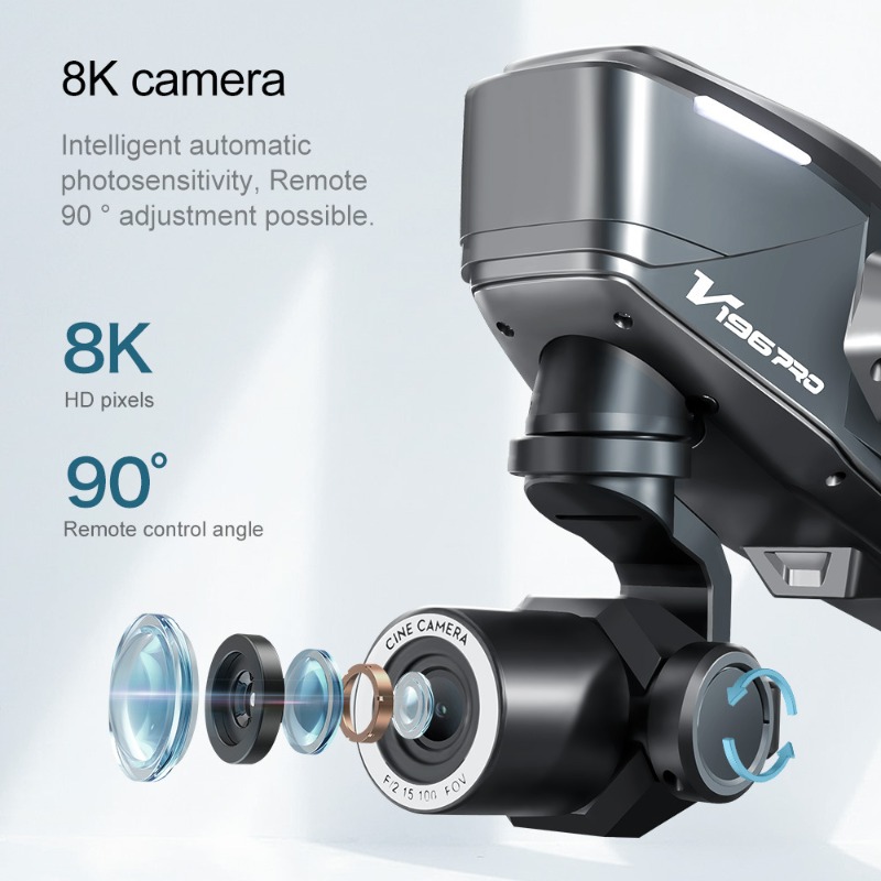 2025 V196 Automatic Obstacle A - đánh giá và giá Drone Gimbal 2 Axis