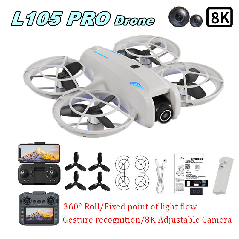L105 PRO Drone Duel 8k Lens Fu - đánh giá và giá Drone Gimbal Brushless